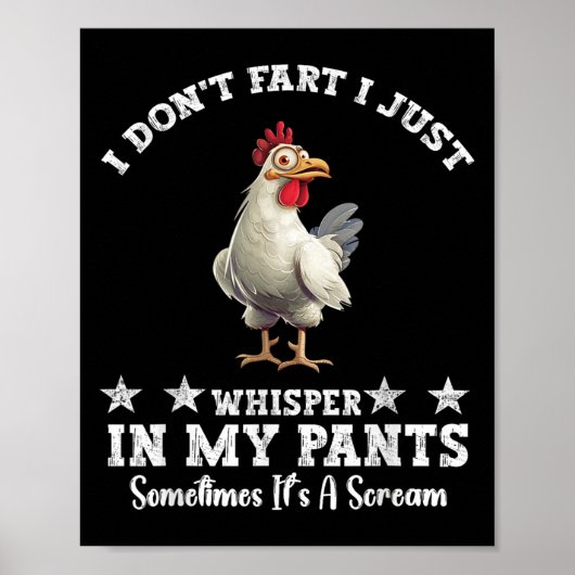 Grappige kippenliefhebber Ik maak geen scheet Ik f Poster (Voorkant)