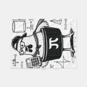 Grappige kippenpot vasthoudende rekenmachine wisku fleece deken (Voorkant (Horizontaal))