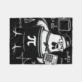 Grappige kippenpot vasthoudende rekenmachine wisku fleece deken (Voorkant (Horizontaal))