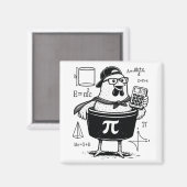 Grappige kippenpot vasthoudende rekenmachine wisku magneet (Voorkant / Achterkant)