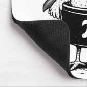 Grappige kippenpot vasthoudende rekenmachine wisku muismat (Hoek)