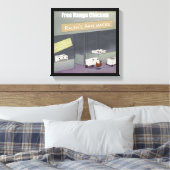 Grappige Kippenprint van Rick London Canvas Afdruk (Insitu (Slaapkamer))