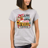 Grappige kippenquote t-shirt (Voorkant)