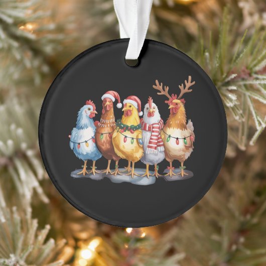 Grappige Kippensieraden Boerderijdier Kerstmis Ornament (Boom)