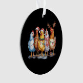 Grappige Kippensieraden Boerderijdier Kerstmis Ornament (voorkant)