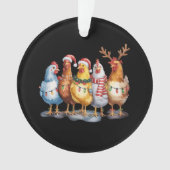 Grappige Kippensieraden Boerderijdier Kerstmis Ornament (voorkant)