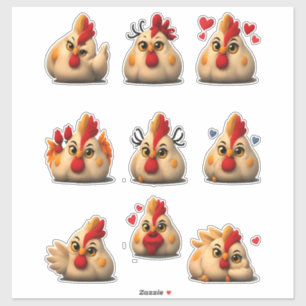 Grappige Kippensticker Set — Vetste Haan Sticker
