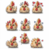 Grappige Kippensticker Set — Vetste Haan Sticker (Voorkant)