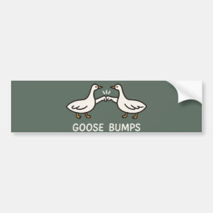 Grappige Kippenvel Cartoon Vuiststoot Ganzen Die Bumpersticker