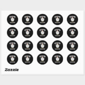 Grappige Kippenverwerking Even Geduld Grappige Kui Ronde Sticker (Vel)