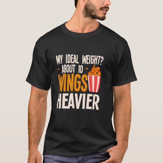 Grappige Kippenvleugels Liefhebber T-shirt (Voorkant)