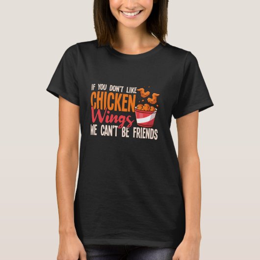 Grappige Kippenvleugels Vrouwen Kinderen T-shirt (Voorkant)