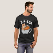 Grappige KIT THEE Kitty Kat Kittens Thee Drinker H T-shirt (Voorkant volledig)