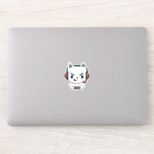 Grappige Kitten Gamer  Sticker