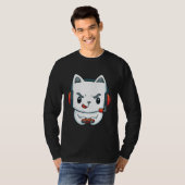 Grappige Kitten Gamer T-shirt (Voorkant volledig)