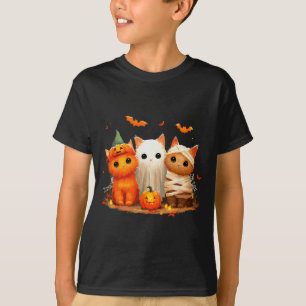 Grappige Kitten Heks Y Halloween Pompoen Kat Hallo T-shirt