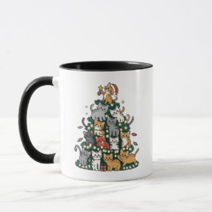 Grappige Kitten Kerstboom Kat Huisdier Dierenliefh Mok