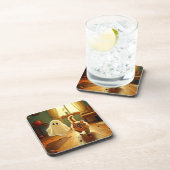 Grappige Kitten Spooky Vriend Bier Onderzetter (Rechterzijde)