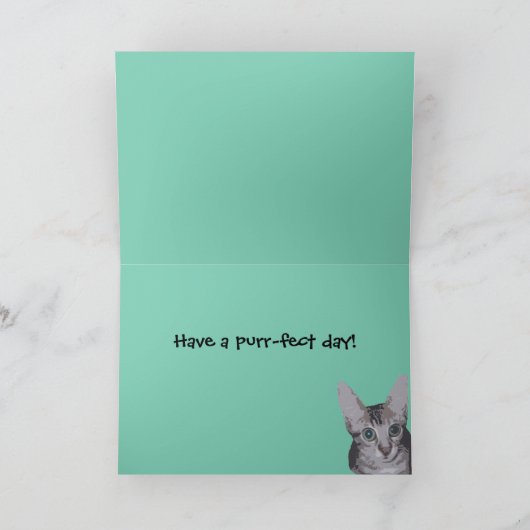 Grappige kitten verjaardag kaart (Binnen)