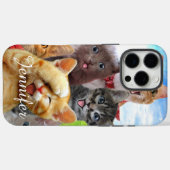 Grappige kittens in het groene veld. Case-Mate iPhone case (Achterkant (horizontaal))