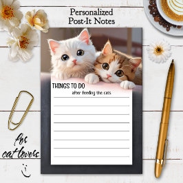Grappige Kittens to-do-list post het merkt op Post-it® Notes