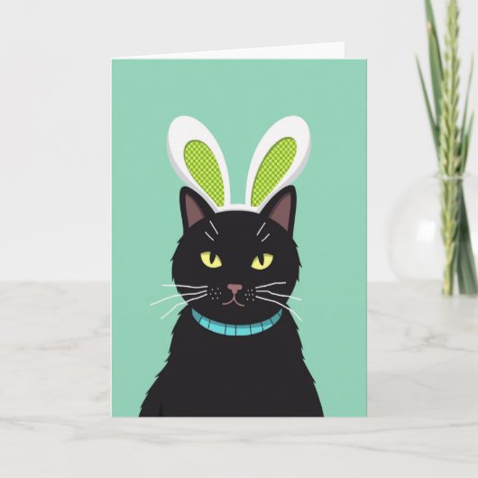 Grappige Kitty Konijnenoren Kaart (Voorkant)