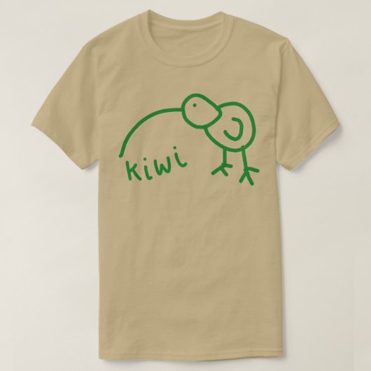 Grappige Kiwi Doodle Green T-shirt (Design voorkant)
