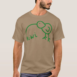 Grappige Kiwi Doodle Green T-shirt