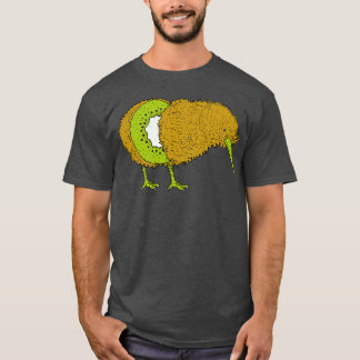 Grappige Kiwi Vogel Illustratie Kiwi Fruit Kiwi Vo T-shirt