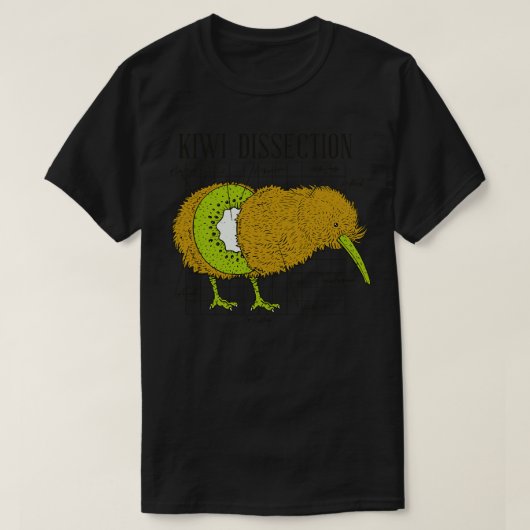 Grappige Kiwi Vogeldissectie Grappige Wetenschap B T-shirt (Design voorkant)