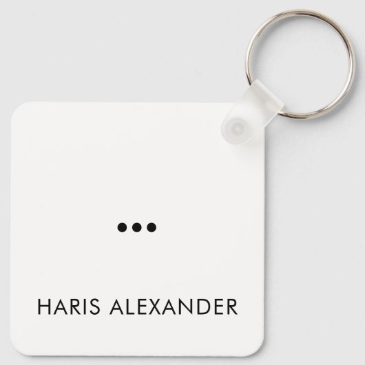 Grappige klantnaam gepersonaliseerd sleutelhanger (Achterkant)