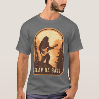Grappige Klap De Bas Sasquatch Muziek Liefhebber B T-shirt