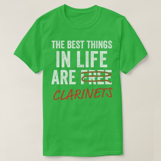 Grappige Klarinet Speler Klarinettist Beste Dingen T-shirt (Design voorkant)