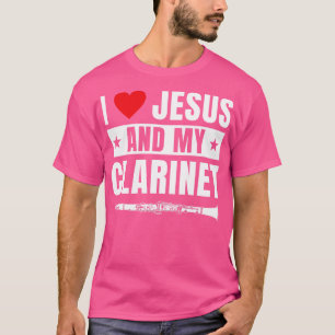 Grappige klarinet speler klarinettist Ik hou van J T-shirt