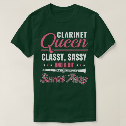 Grappige Klarinet Speler Klarinettist Klarinet Que T-shirt (Design voorkant)