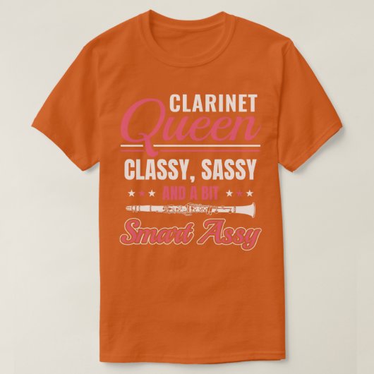 Grappige Klarinet Speler Klarinettist Klarinet Que T-shirt (Design voorkant)