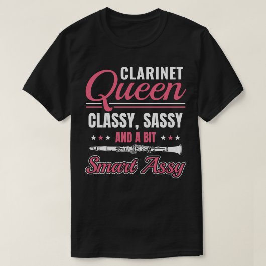 Grappige Klarinet Speler Klarinettist Klarinet Que T-shirt (Design voorkant)
