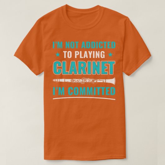 Grappige klarinet speler klarinettist toegewijd aa t-shirt (Design voorkant)