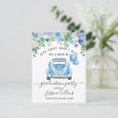 Grappige klas van 2023 DRIVE BY Afstudeerfeest Aankondigingskaart (Staand voorkant)