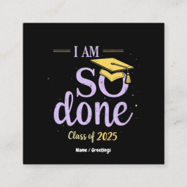 Grappige klas van 2025, ik ben zo klaar met Afstud Vierkante Visitekaartje