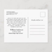 Grappige Klasse van 2024 DRIVE BY Graduation Party Aankondigingskaart (Achterkant)