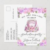 Grappige Klasse van 2024 DRIVE BY Graduation Party Aankondigingskaart (Voorkant / Achterkant)