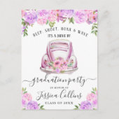 Grappige Klasse van 2024 DRIVE BY Graduation Party Aankondigingskaart (Voorkant)