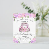 Grappige Klasse van 2024 DRIVE BY Graduation Party Aankondigingskaart (Staand voorkant)