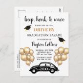 Grappige Klasse van 2024 DRIVE BY Graduation Party Briefkaart (Voorkant / Achterkant)