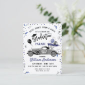 Grappige Klasse van 2024 DRIVE BY Graduation Party Briefkaart (Staand voorkant)