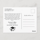 Grappige Klasse van 2024 DRIVE BY Graduation Party Briefkaart (Achterkant)