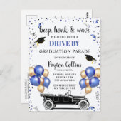 Grappige Klasse van 2024 DRIVE BY Graduation Party Briefkaart (Voorkant / Achterkant)