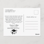 Grappige Klasse van 2024 DRIVE BY Graduation Party Briefkaart (Achterkant)