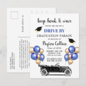 Grappige Klasse van 2024 RIJDEN DOOR Graduation Pa Aankondigingskaart (Voorkant / Achterkant)